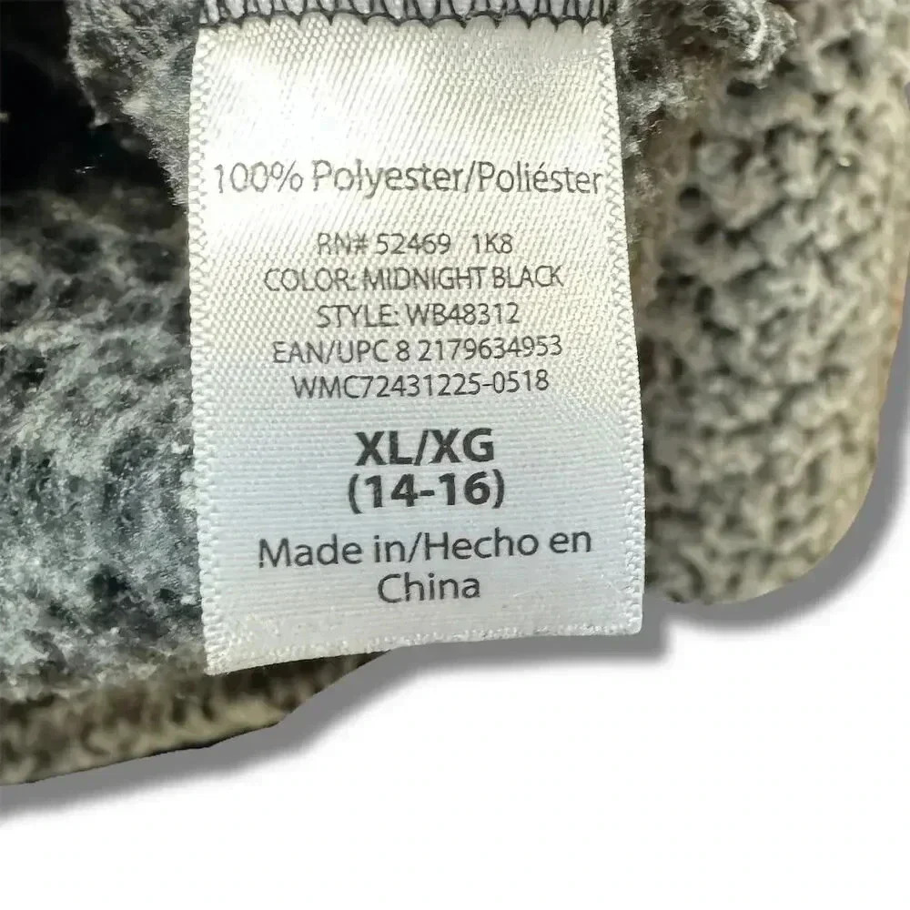 Wonder Nation Boys XL Gray Sherpa Pullover Hoodie Long Sleeve - Picture 4 of 6